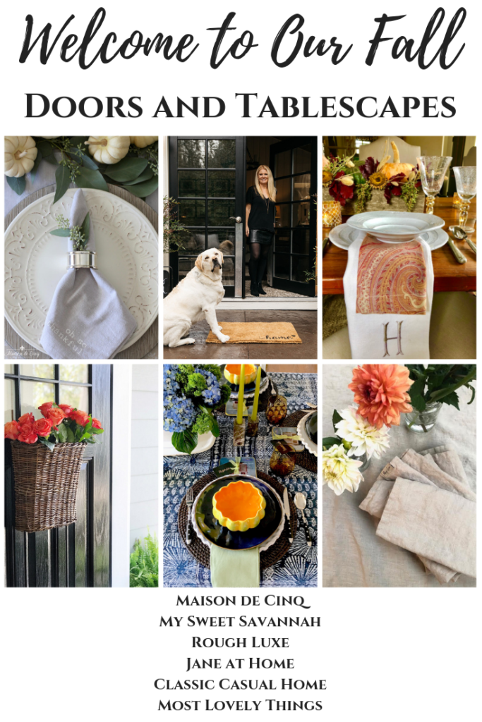 Welcoming fall doors and tablescapes